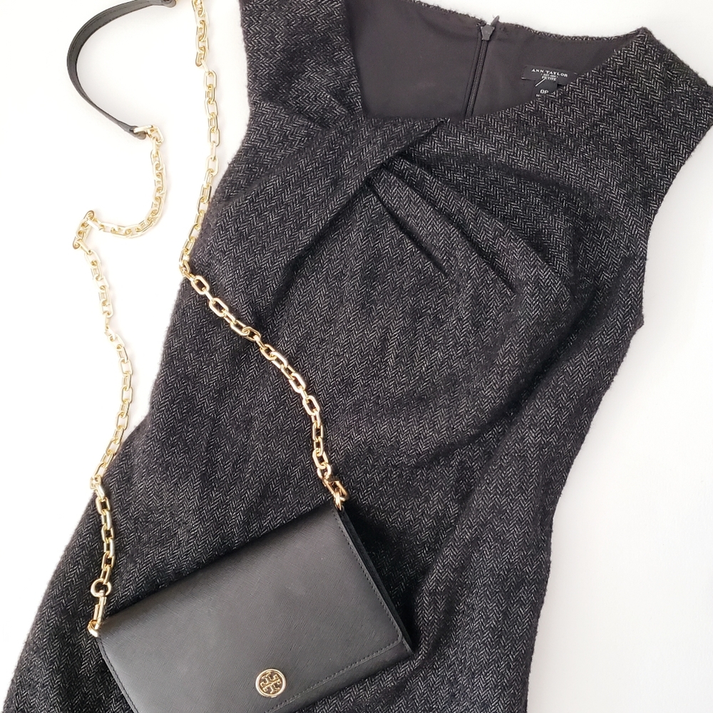 NWOT Ann Taylor Wool Midi Sleeveless Dress